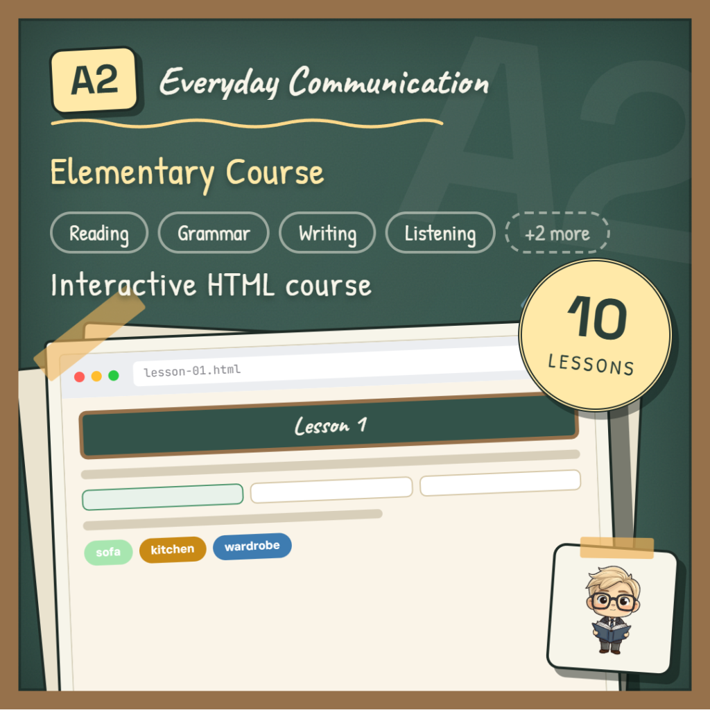 Everyday English Pack: Lessons 1-10 A2 Pack lesson cover